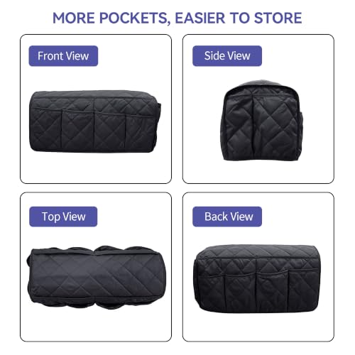 Armchair Caddy Remote Control Holder for Couch Recliner Armrest Organizer Non Slip Couch Arm Covers for Sofa with 14 Pockets Storage for Magazine