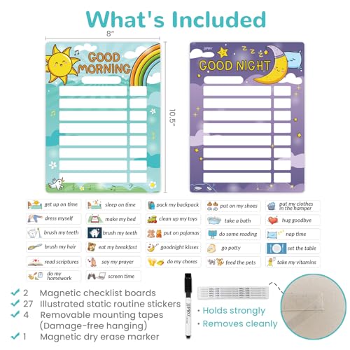 Magnetic Kids Daily Schedule Whiteboardt