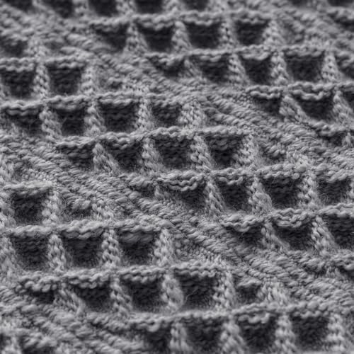 Waffle Bath Mat Super Absorbent Boho Bath Mat Non Slip Bath Rugs for Bathroom Floor Machine Washable Dry Fast Bathroom Rugs with Tassels