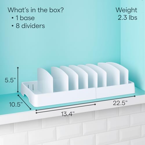 StoraLid Adjustable Food Container Lid Organizer for Kitchen Cabinet Storage
