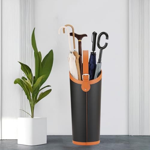 Artificial Leather Tall Umbrella Holer Rack Entryway Indoor for Business