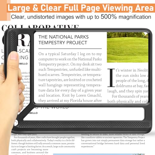 Full Page Magnifying Glass for Reading