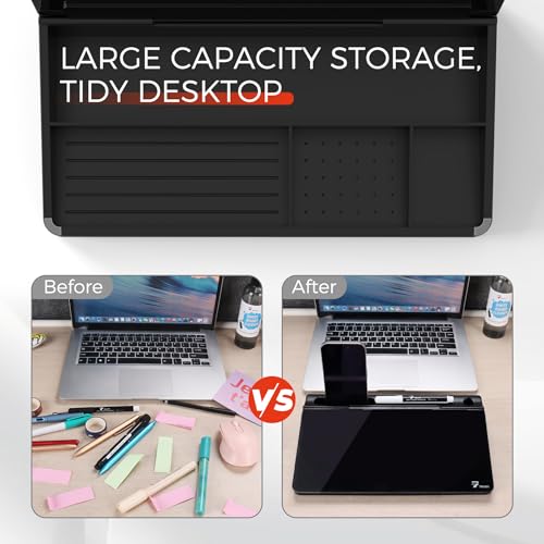 Glass Desk Whiteboard with Storage