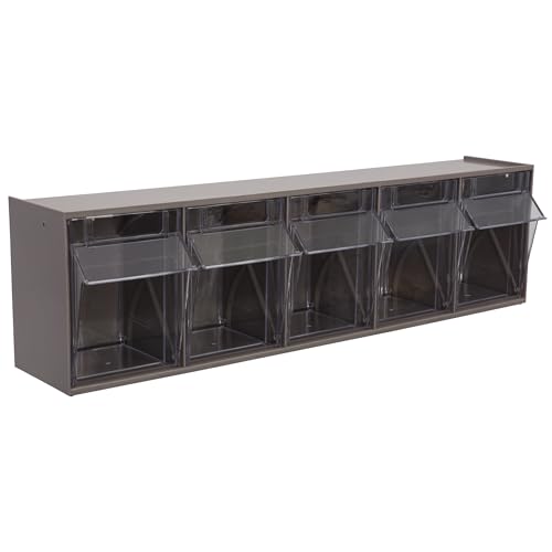 TiltView Horizontal Plastic Organizer Storage System Cabinet