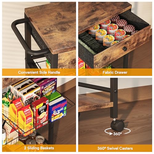Kitchen Organizer and Storage Cart