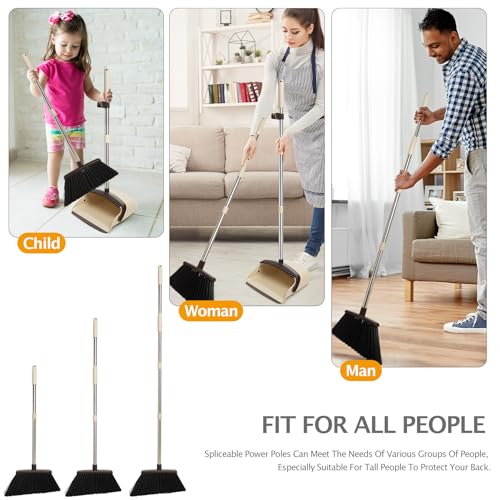 Broom and Dustpan Set with Long Handle