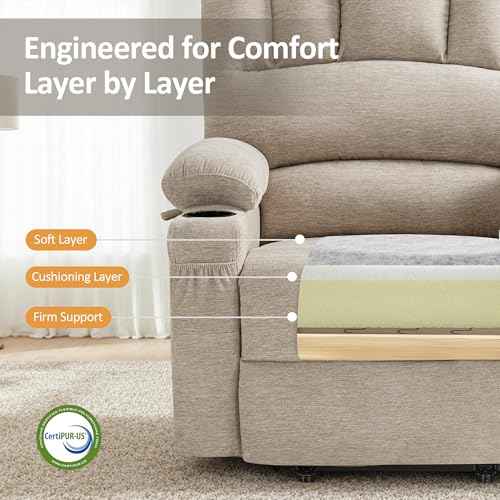 Power Lift Recliner Chair Sofa with Massage and Heat for Elderly People
