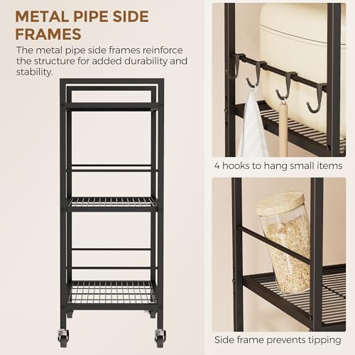 Metal Storage Rack with Industrial Wheels