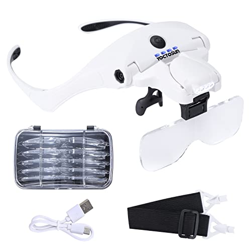 Magnifying Glasses with 4 LED Lights