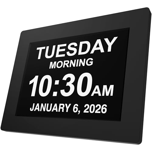 Day Clock Large Digital Display with Date and Day of The Week