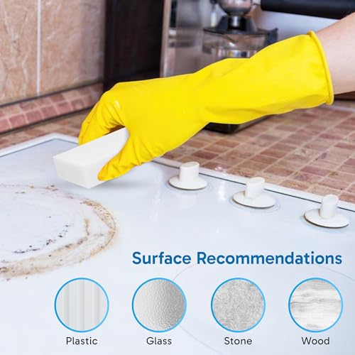 20 Pack) Extra Large Magic Cleaning Eraser Sponge – 2X Thick, Long Lasting Melamine Sponges in Bulk – White Foam Pads for Walls, Kitchen, Bathroom, Floor & Baseboard Cleaner