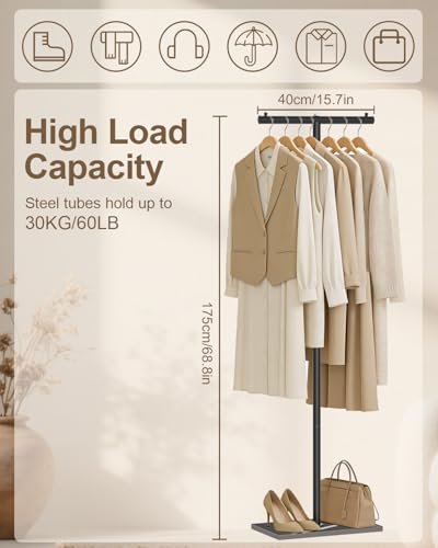 T shaped Coat Rack Freestanding