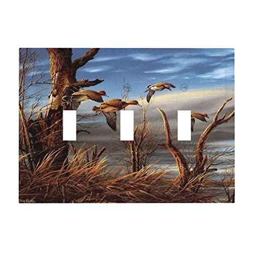 Funny Cat Cool Cat Dinosaur Sea Ocean Wave Wooden Style 1 Gang Light Switch Cover Plate Decorative No Device Wall Plate Blank Electrical Switch Plate Covers Dimmer Faceplate for Bathroom Decor