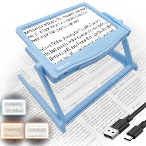 Rechargeable LED Page Magnfiier with HandsFree Stand