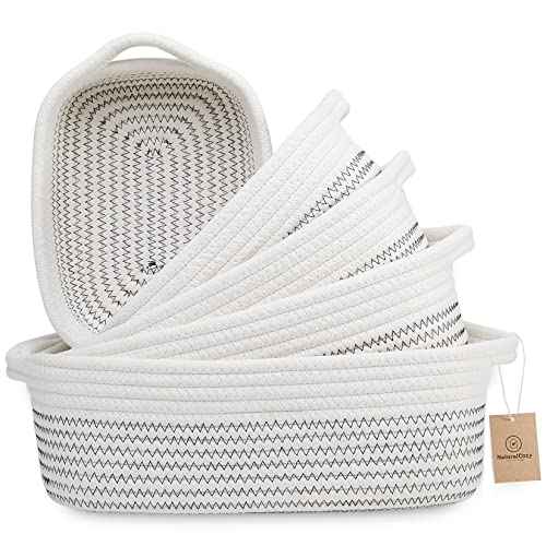 Rectangle Rope Baskets Set of 5