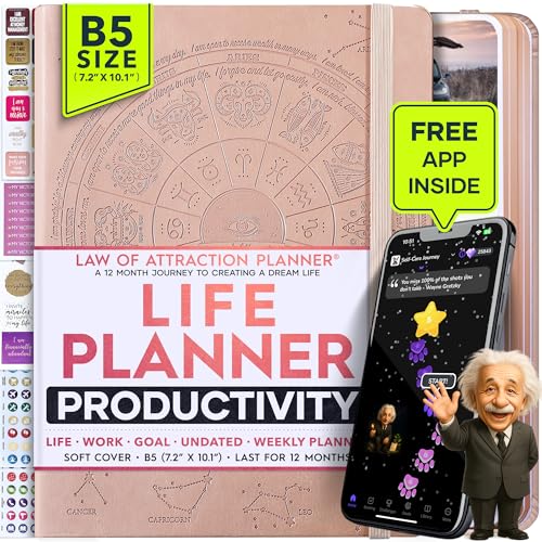 Life Planner Deluxe Undated Planner Weekly and Monthly Manifestiing Journal