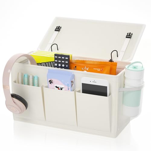 Bedside Caddy Bedside Organizer with Fixed Straps & Water Bottle Holder