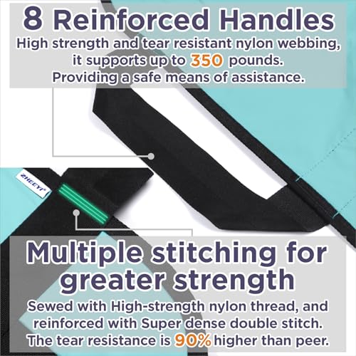 Positioning Bed Pad with Reinforced Handles Patient Transfer Sheet Aid Assistant for Body Lifting