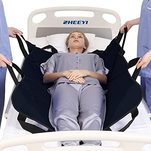 Positioning Bed Pad with Reinforced Handles Patient Transfer Sheet Aid Assistant for Body Lifting