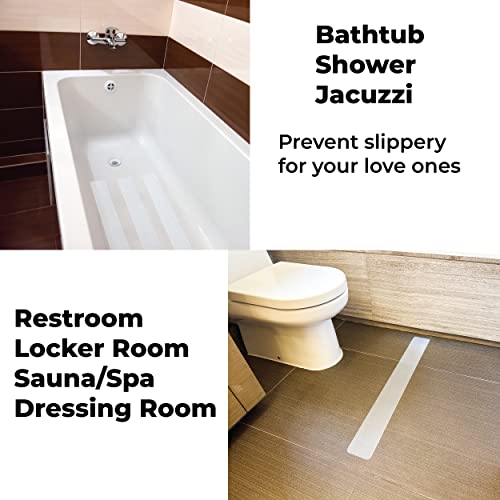 4"x32" Anti Slip Tape Treads 18PCS Non Skid Step Strips for Stairs Bathtub Bathroom Kitchen Playground Safety Grip Indoor Non Slip Waterproof