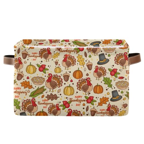 Multi purpose Cube Storage Basket Thanksgiving Pumpkin Organizer Bag
