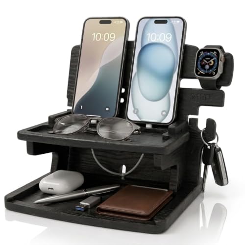 Wood Phone Docking Station for Men