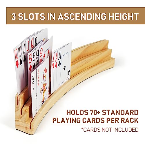 Curved Wooden Playing Card Holders