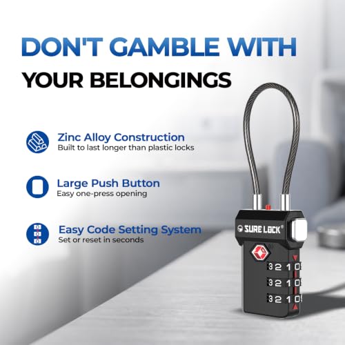 3 Digit TSA Approved Luggage Locks
