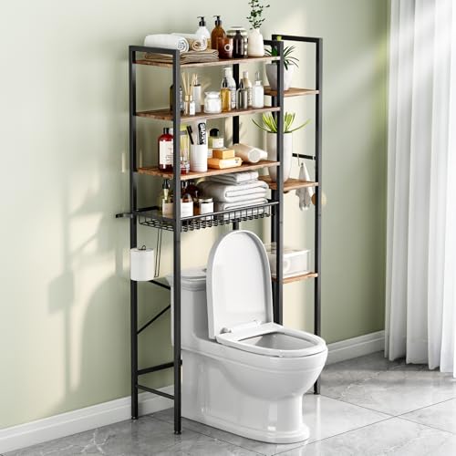 Over The Toilet Storage Rack with Extra Side Shelves