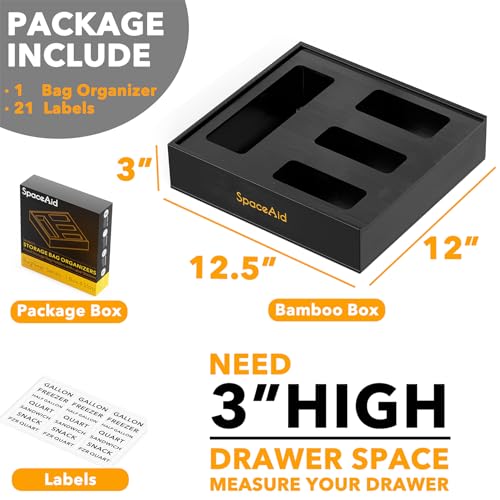 Bag Storage Organizer for Kitchen Drawer