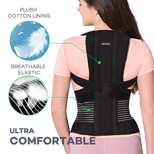 Posture Corrector for Women and Men Back Brace Straightener Shoulder Upright Support Trainer for Body Correction and Neck Pain Relief