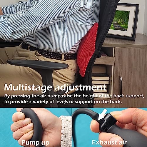 Inflatable Lumbar Support Pillow for Office Chair and Car Seat