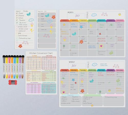 Magnetic Dry Erase Calendar Whiteboard