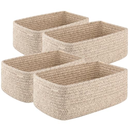 4 Pack Small Storage Shelf Baskets for Organizing