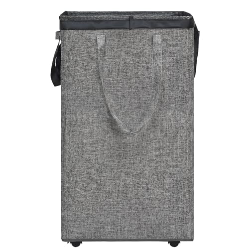 Rolling Laundry Basket Hamper on Wheels