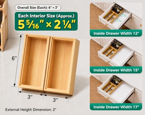 drawer organizer tray silverware utensil divider for kitchen