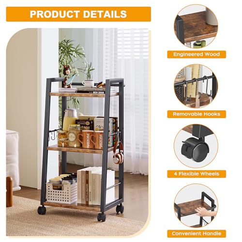Kitchen Storage Cart with Wheels