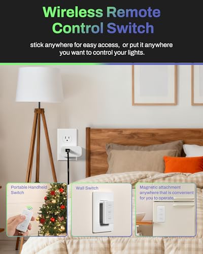 Mini Wireless Remote Control Outlet Switch Power Plug in for Household Appliances
