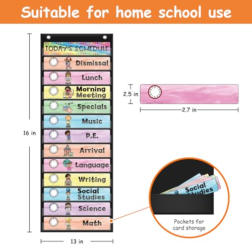 Daily Schedule Pocket Chart for Toddlers