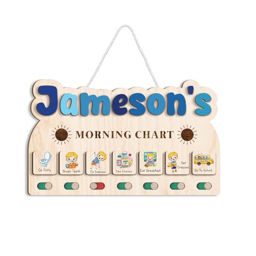 Wooden Chore Chart for Kids Visual Schedule