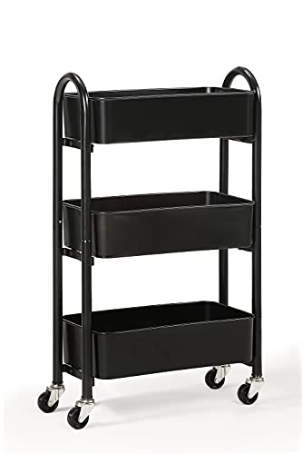 3 Tier Delicate Compact Rolling Metal Storage Organizer