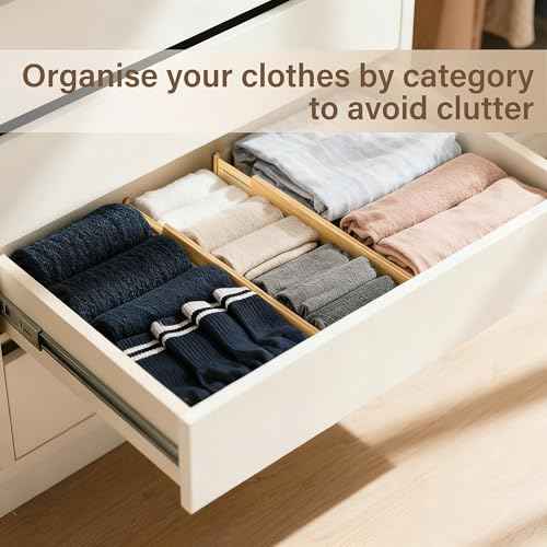 Bamboo Drawer Divider Set of 4