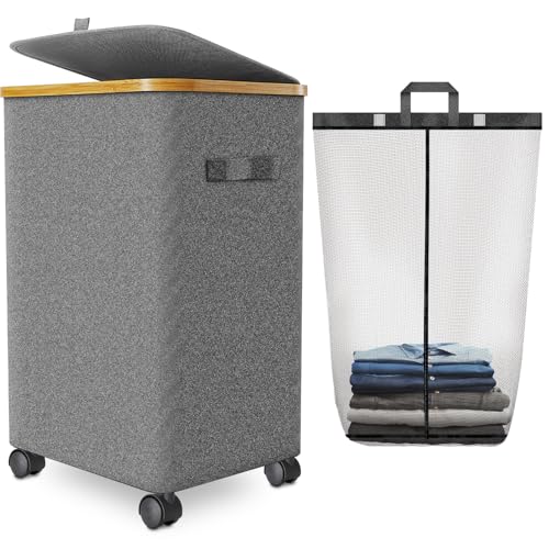 Laundry Hamper with Wheels and Lid