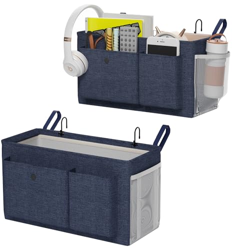 Bedside Caddy Bedside Organizer with Fixed Straps & Water Bottle Holder