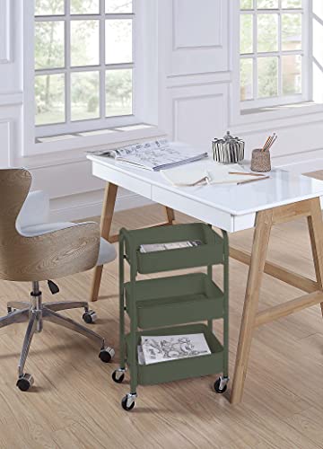 3 Tier Delicate Compact Rolling Metal Storage Organizer