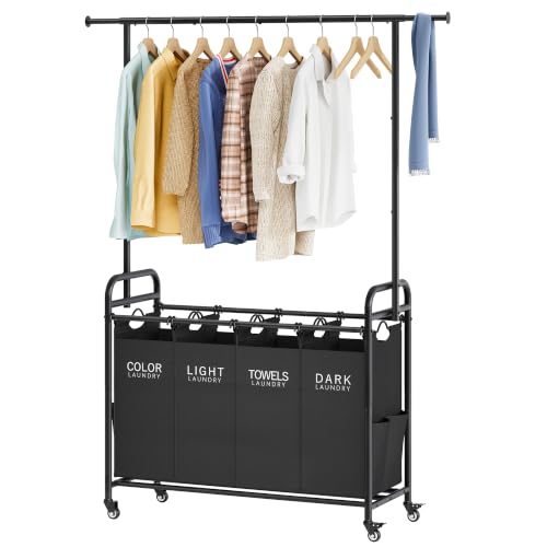 Laundry Sorter with Hanging Bar