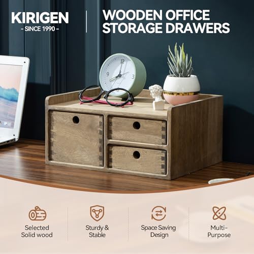 Wood Desk Cabinet with 3 Layer Trays 3KWJG