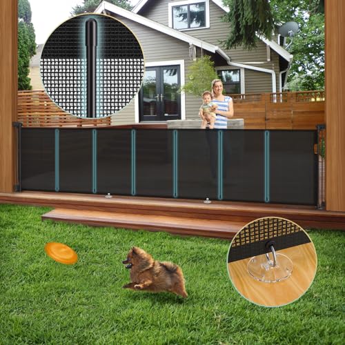 Extra Wide & Tall Retractable Baby & Dog Gate