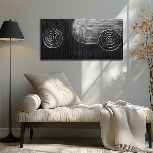 White Abstract Canvas Wall Art for Living Room Home Office Wall Decor