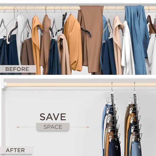 Skirt Hangers Space Saving with Clips